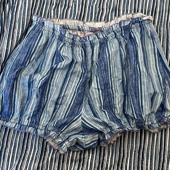 Free People Navy and White Striped Dress with Bloomer Shorts - Picture 4 of 4